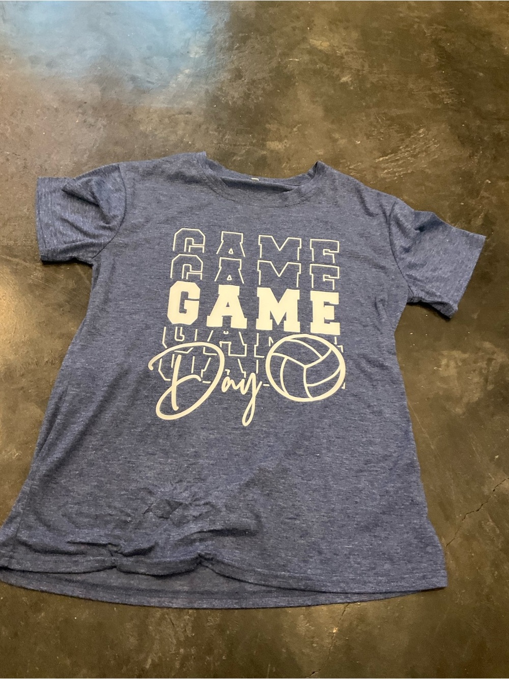 Unbranded Blue 'Game Day' Volleyball Tee